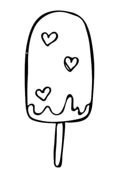 Premium Vector Vector Hand Drawn Ice Cream Illustration Cute Sundae