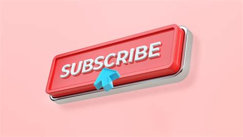 Premium Photo Subscribe Button And Cursor Isolated On Red Pink