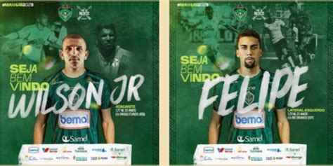 Manaus Fc Anuncia Lateral Esquerdo E Atacante Para Portal Em Tempo