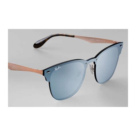 Ray Ban Rb N U Blaze Clubmaster Azul Espelhado Ray Ban