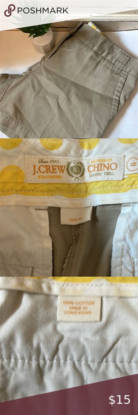 J Crew City Fit Weathered Classic Twill Khaki Shorts Size Small Jcrew