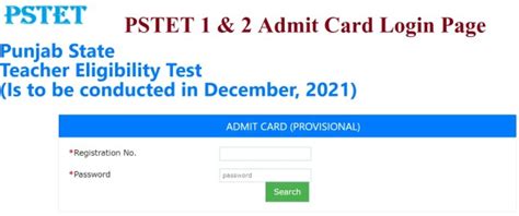 Pstet Pseb Ac In Admit Card Out Link Active Punjab Tet Paper