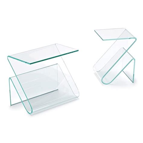 Sovet Zeta Glass End Table Ultra Modern