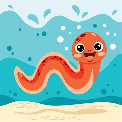 Cartoon Drawing Of An Eel 13536913 Vector Art At Vecteezy