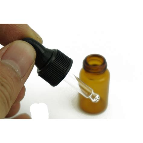 5Pcs 3Ml Duurzaam Amber Glas Vloeistof Reagens Pip Grandado