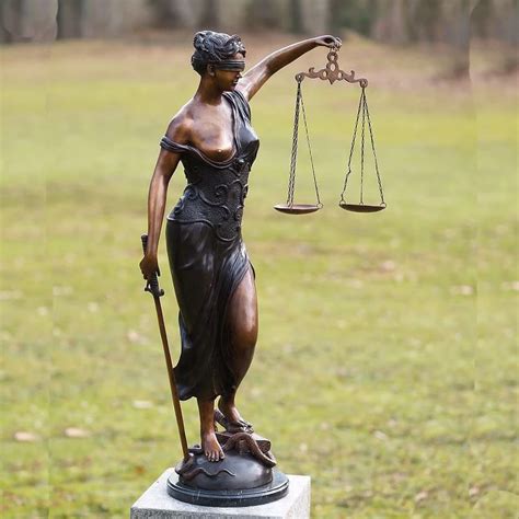 Blind Lady Of Justice Bronze Statue Sculpture Justice Lady - Buy Blind Lady Of Justice Bronze ...