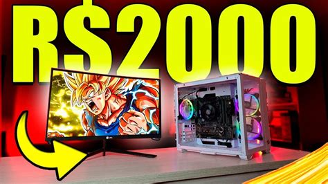 O MELHOR PC GAMER BARATO 2023 até 2000 REAIS TODO do BRASIL TESTE EM