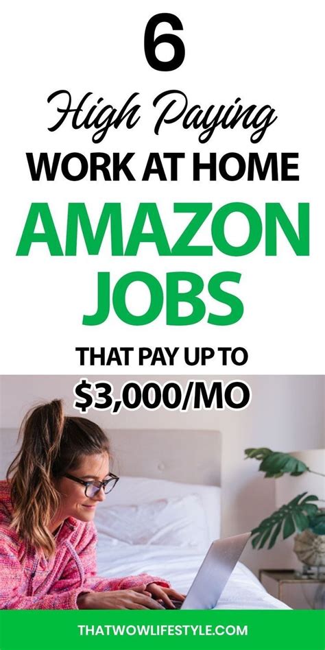 6 High Paying Work At Home Amazon Jobs That Pay Up To 3000mo