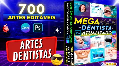 Pacote De Artes Para Dentistas Canva Photoshop Youtube