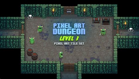 Pixel Art Dungeon Level 3 - thegameassetsmine