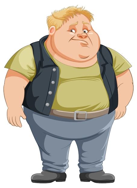 Premium Vector | Fat male cartoon character