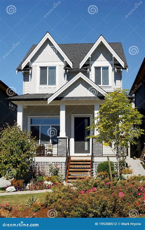 Home House Exterior Canada Small Compact Design Stock Photo Image Of