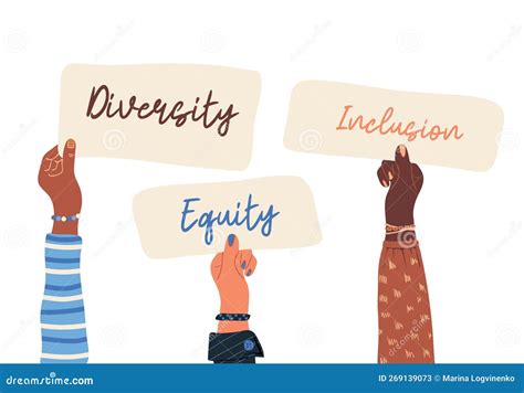 Inclusion And Diversity Culture Equity Logo. People Hold Hands With ...