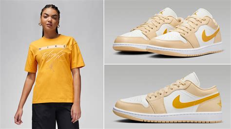 Air Jordan 1 Low Sail Pale Vanilla Yellow Ochre Shirt Outfit