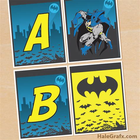 FREE Printable Batman Alphabet Banner Pack