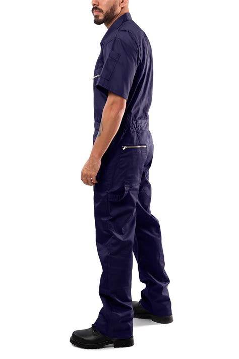 Kolossus Pro Utility Cotton Blend Short Sleeve Coverall With Zip Front Pockets