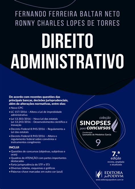 Direito Administrativo Volume 9 Coleção Sinopses Para Concursos