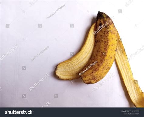 Close Banana Peel Skin Isolated White Stock Photo 2196123999 | Shutterstock