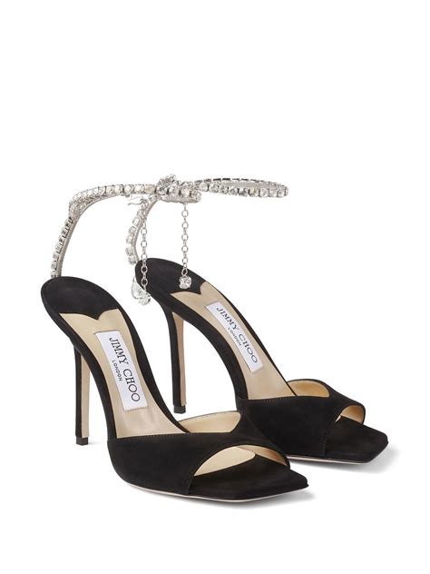 Jimmy Choo Saeda 100mm Sandals Black Farfetch