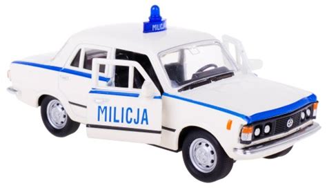 FIAT 125P MILICJA MODEL METALOWY 1 34 WELLY PRL BI 5978979573 Allegro Pl