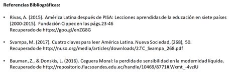 AMÉRICA LATINA DESPUÉS DE PISA Mind Map