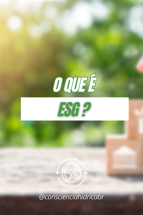 O Que É ESG E Quais As Vantagens Processos de negócio Aspectos