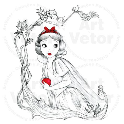 Painel Desenho Branca De Neve Produtos Personalizados No Elo