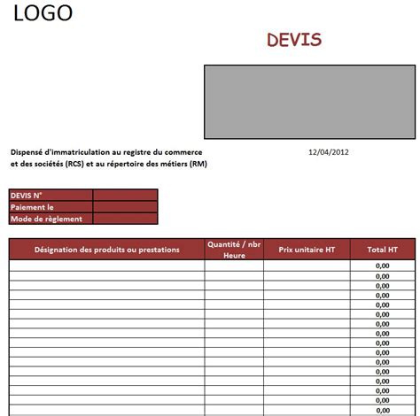 Exemple De Devis En Excel Financial Report