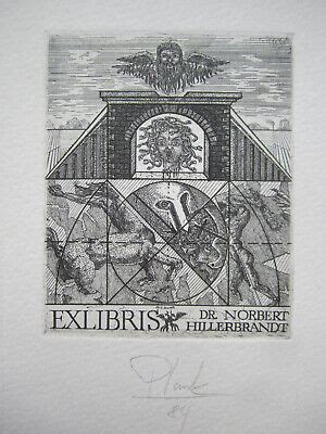 PLANK HEINZ Exlibris Ex Libris Bookplate SIGNIERT No Erotic Art Nude