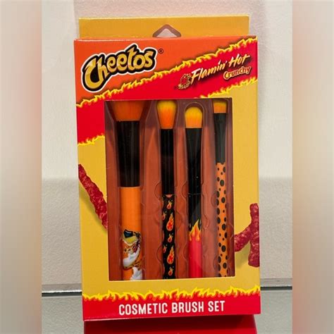 Cheetos Makeup Nwt Hot Cheetos Flamin Hot Makeup Brush Gift Set Poshmark