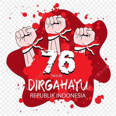 Gambar Dirgahayu Republik Indonesia 76 Tahun Dengan Tangan Terkepal