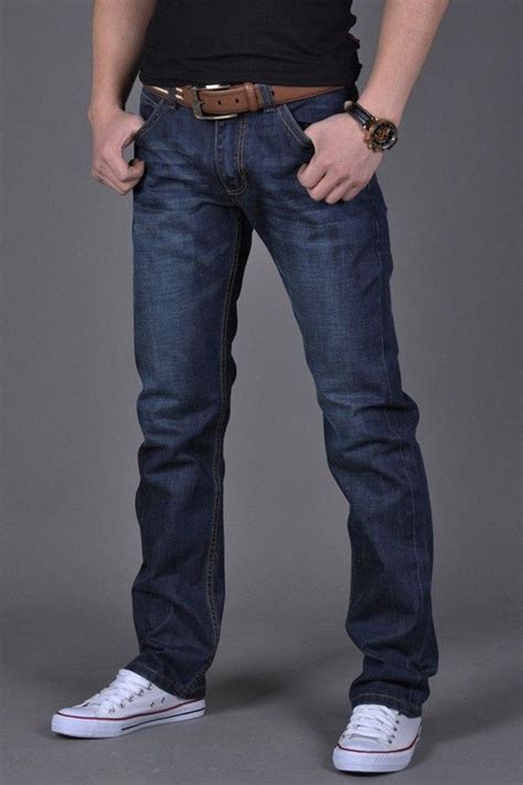 dark blue jeans men's style - Rocky Messenger