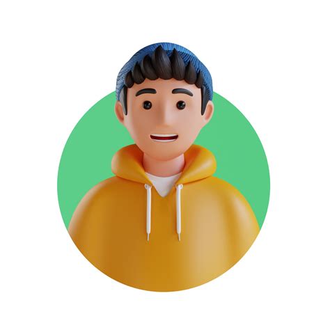 young boy woman 3D cartoon avatar portrait 11382100 PNG