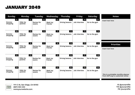 Online Calendar Planner Printable - Flux Resource