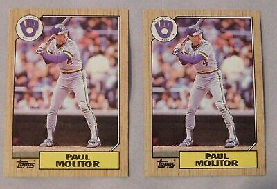 Topps Paul Molitor Milwaukee Brewers Lot Of Baseball Card