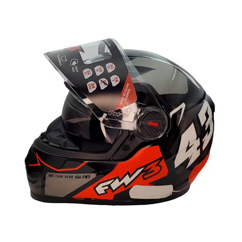 Capacete Fw3 Gtx 43 Grafite Óculos Interno Shopee Brasil