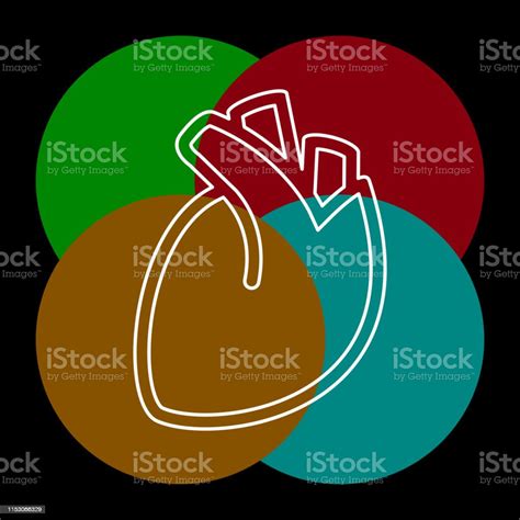 Vector Human Heart Illustration Medical Anatomy Stock Illustration