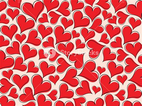 Red Heart Pattern Wallpaper Royalty-Free Stock Image - Storyblocks