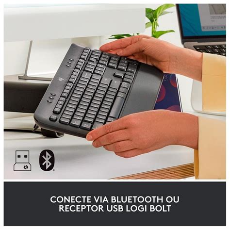 Teclado Logitech Signature K Usb Membrana Sem Fio Bluetooth