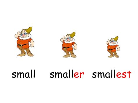 Small Smaller Smallest Objects Clip Art Library