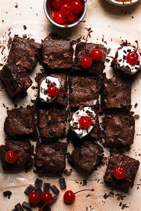 Black Forest Brownies Recipe Easy Chocolate Dessert