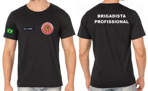 Camiseta Algod O Masculina Brigadista Profissional Bordado Innovare