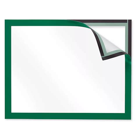 Magnetic Sign Holders - Adhesive-Backed, Green S-24767G - Uline