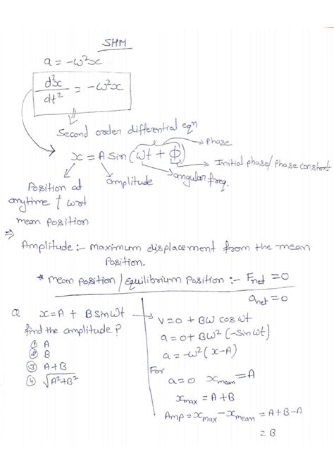 Solution Simple Harmonic Motion Shivaji Uni Class 11 Science Physics Numericals And Solutions