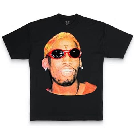 Vlone Rodman Airbrush T Shirt Black City Man Usa