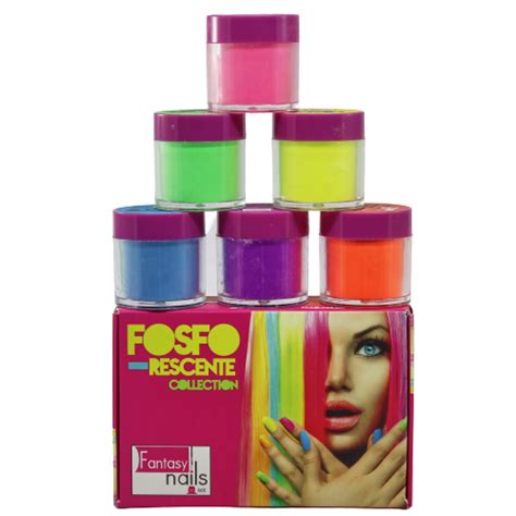 Coleccion De Acrilicos Fosforescente Fantasy Nails Pzas