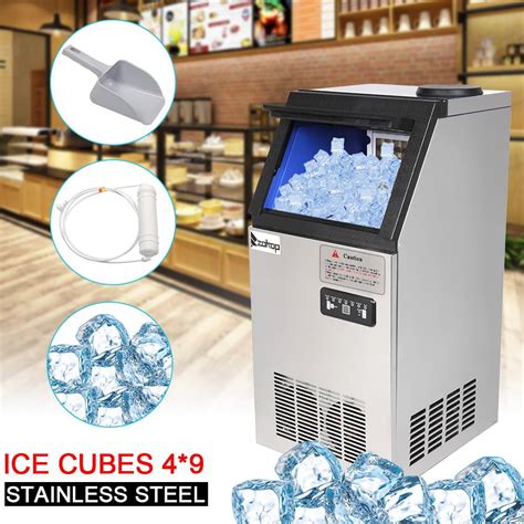 Zokop Commercial Ice Maker Machine Lbs H Lbs Storage Perfect