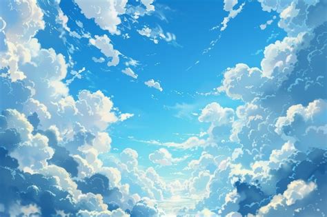 Anime sky with clouds | Premium AI-generated image