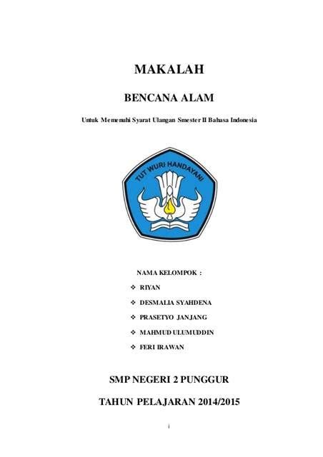 50 Contoh Cover Makalah Yang Baik Dan Benar [smp Sma And Kuliah]