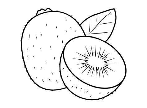 Kiwi Fruit Coloring Pages - Coloring Pages For Kids And Adults | Fruit coloring pages, Coloring ...